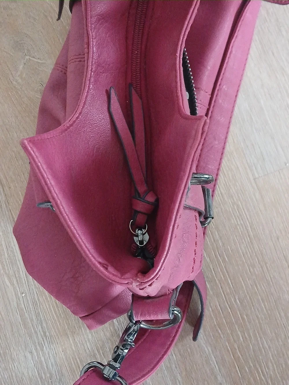 Black Rivet Pink Purse Coquette Vegan Faux Leather